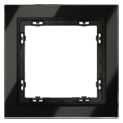 Рамка стеклянная VOLTUM S70,  на 1 пост, черный,стекло, VLS110108