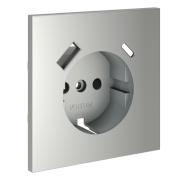 Накладка для розетки с заземлением и защитными шторками, с USB A+C, S70 (сталь), VLS001005 Накладка для розетки с заземлением и защитными шторками, с USB A+C, S70 (сталь), VLS001005