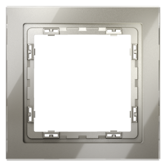 Рамка стеклянная VOLTUM S70,  на 1 пост, шелк, стекло, VLS110104