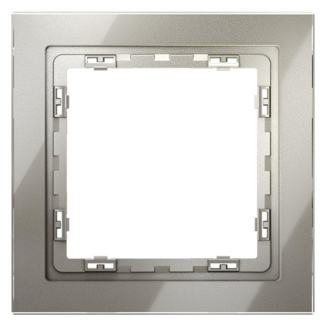Рамка стеклянная VOLTUM S70,  на 1 пост, шелк, стекло, VLS110104
