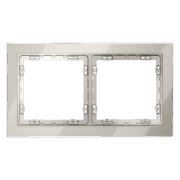Рамка стеклянная VOLTUM S70,  на 2 поста, кашемир, стекло, VLS110203